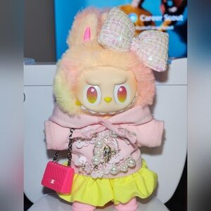 Fits Labubu Clothes Pink And Yellow